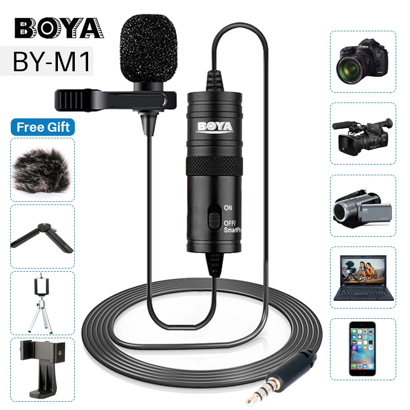 BOYA-Microphone-revers-Lavalier-pour-Smartphone-BY-M1-accessoires-job-camgirl